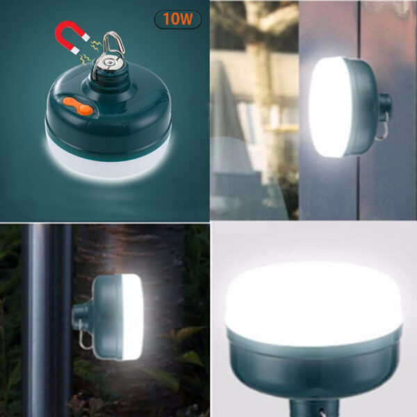 Lumi Rechargeable Bulb, Magnet Hanging Light,Super Bright LED Light-10W